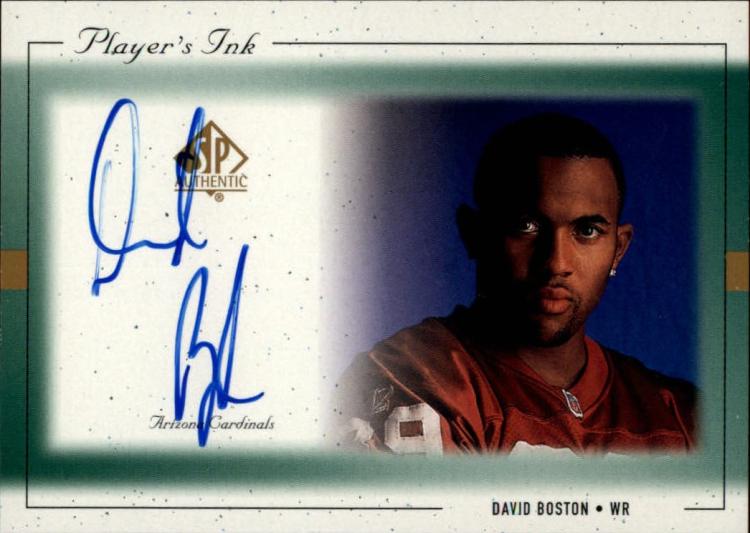 1999 Upper Deck SP Authentic Player's Ink Green #DBA David Boston  Autograph