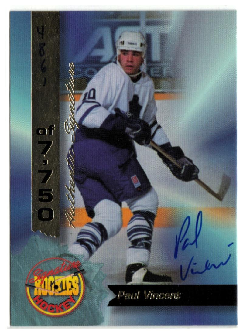 1995 Signature Rookies Signatures #34 Paul Vincent NM Near Mint Autograph #'d/7750